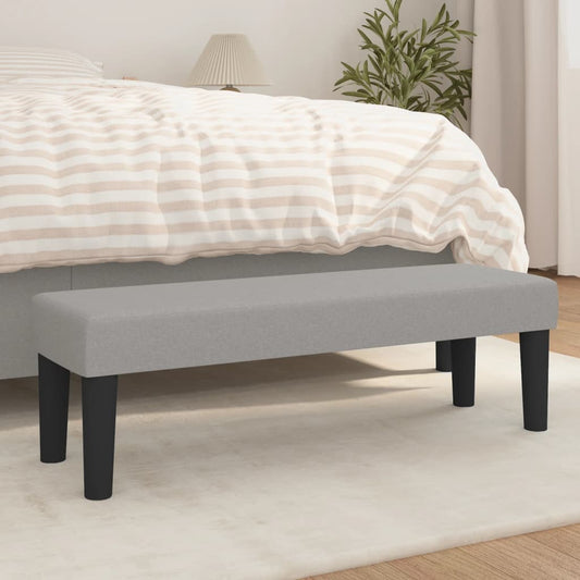 Panca Grigio Chiaro 100x30x30 cm in Tessuto - homemem39