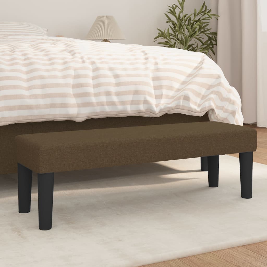 Panca Marrone Scuro 100x30x30 cm in Tessuto - homemem39