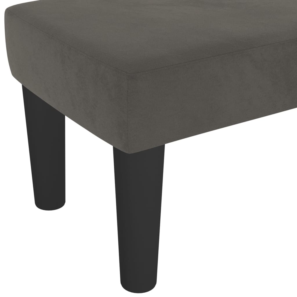 Panca Grigio Scuro 100x30x30 cm in Velluto - homemem39