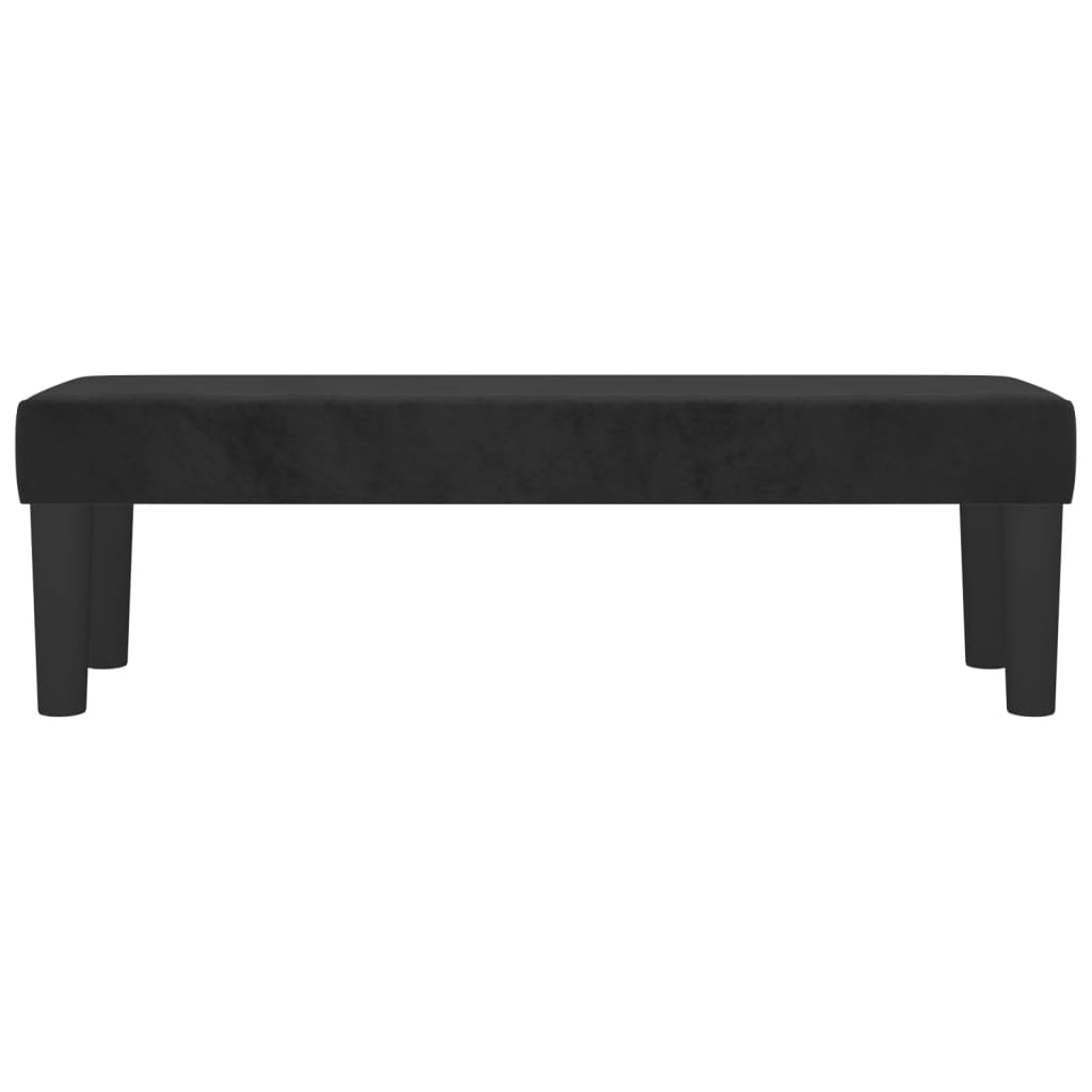 Panca Nera 100x30x30 cm in Velluto - homemem39