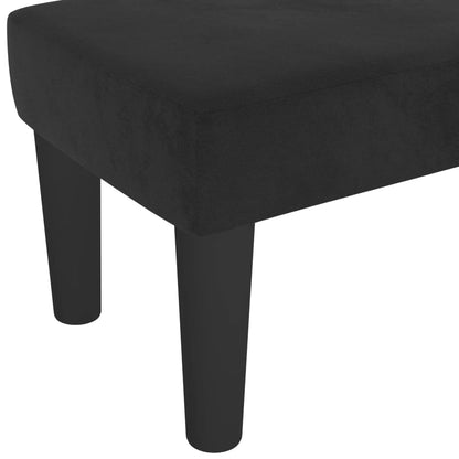 Panca Nera 100x30x30 cm in Velluto - homemem39