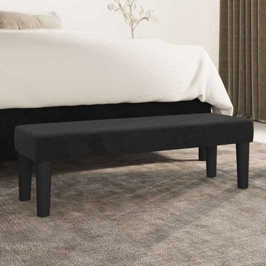 Panca Nera 100x30x30 cm in Velluto - homemem39