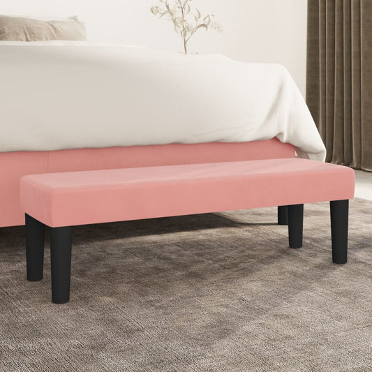 Panca Rosa 100x30x30 cm in Velluto - homemem39