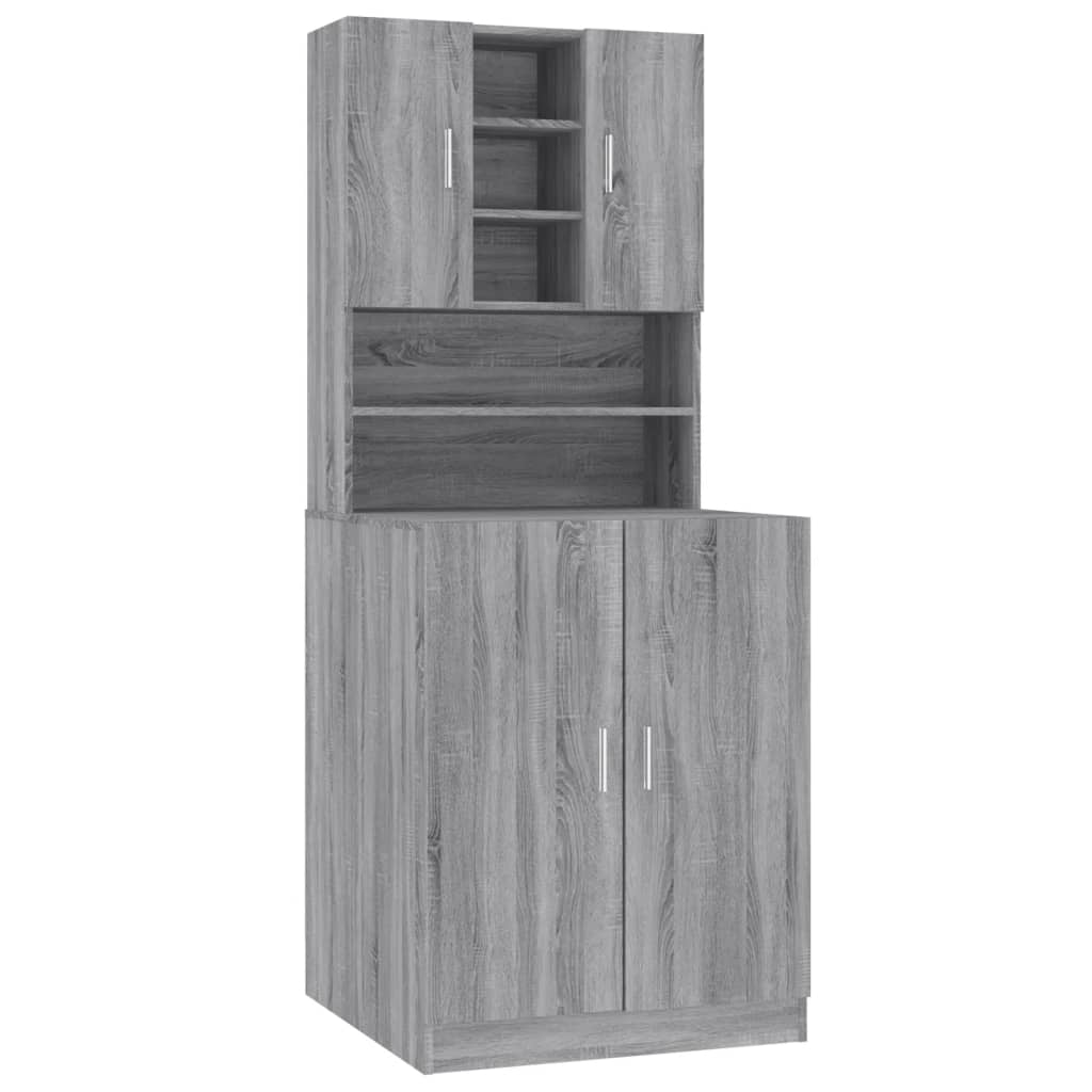 Mobile per Lavatrice Grigio Sonoma in Legno Multistrato | homemem39