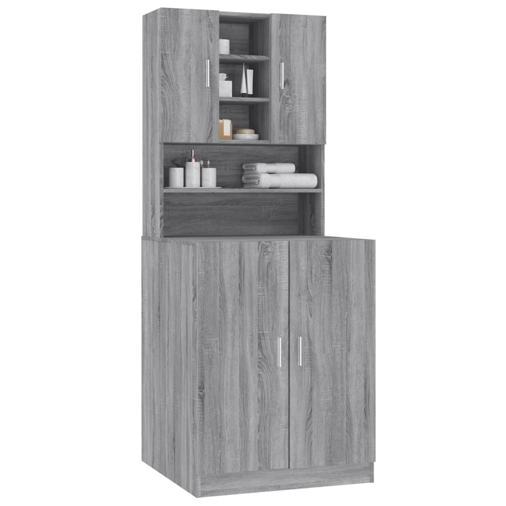 Mobile per Lavatrice Grigio Sonoma in Legno Multistrato | homemem39