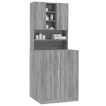Mobile per Lavatrice Grigio Sonoma in Legno Multistrato | homemem39