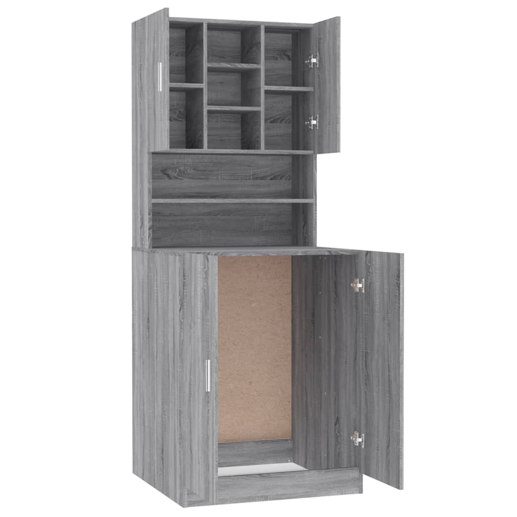 Mobile per Lavatrice Grigio Sonoma in Legno Multistrato | homemem39