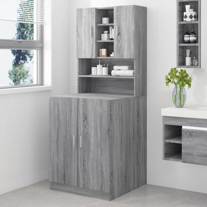 Mobile per Lavatrice Grigio Sonoma in Legno Multistrato | homemem39