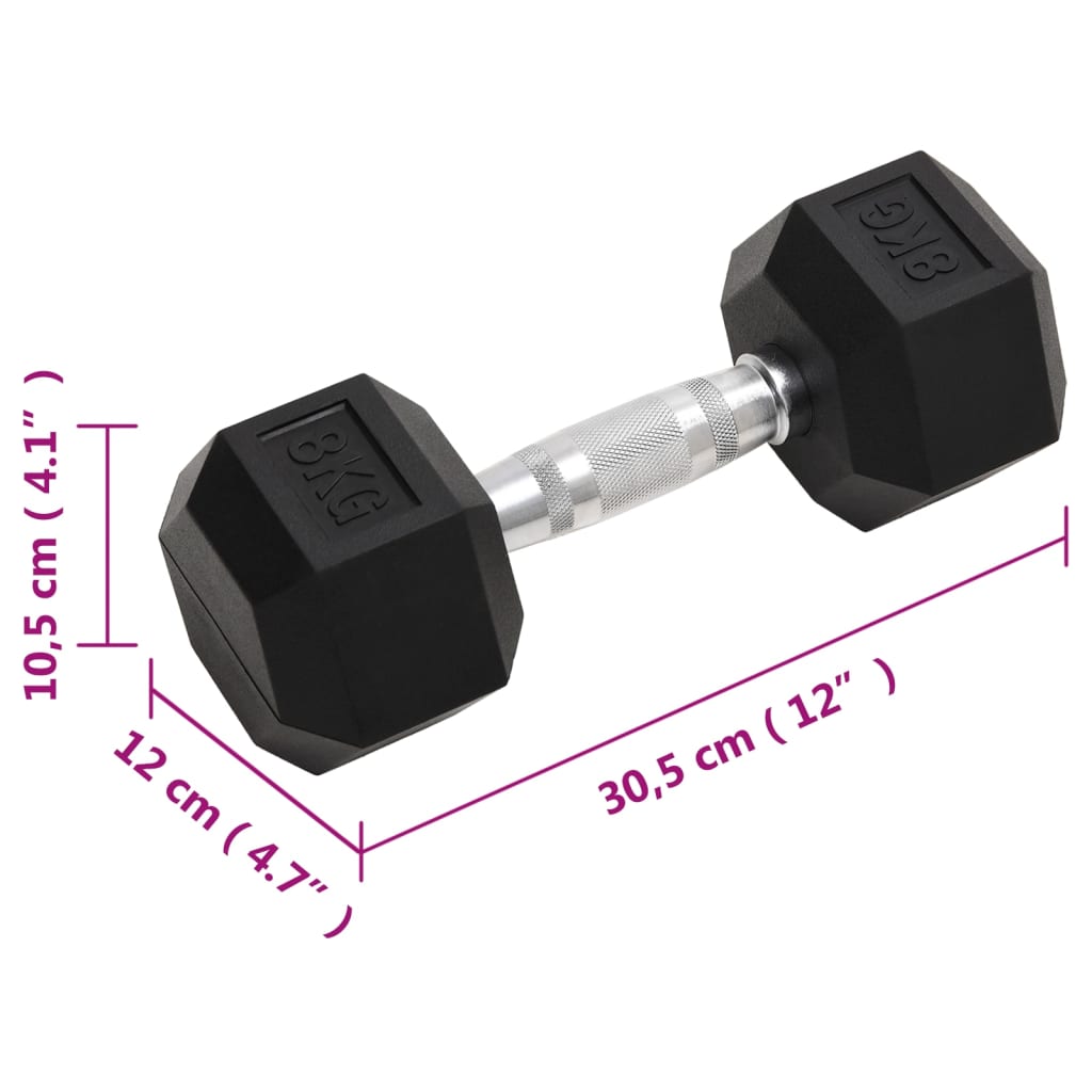 Manubri 2 pz 16 kg Totale in Ghisa