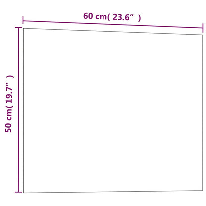 Lavagna Magnetica a Parete Nera 60x50 cm Vetro Temperato | homemem39