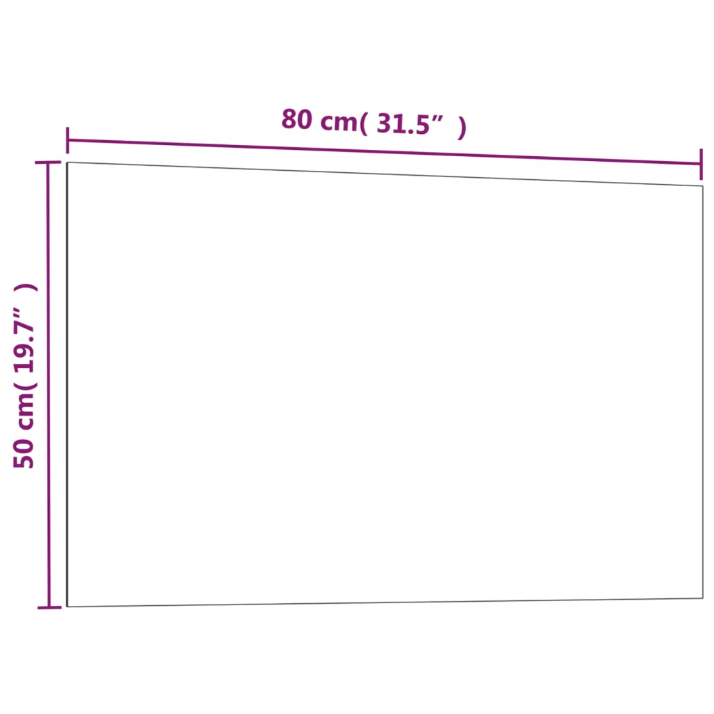 Lavagna Magnetica a Parete Nera 80x50 cm Vetro Temperato | homemem39