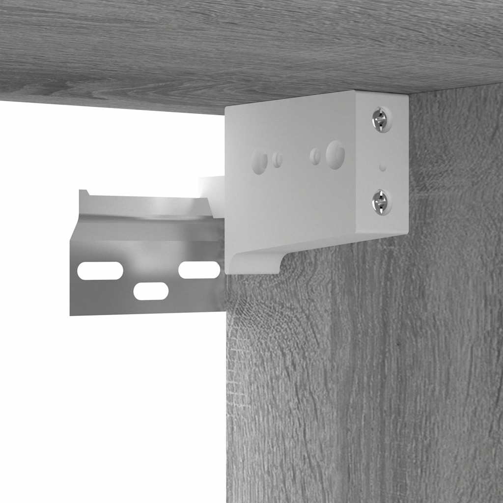 Mobili TV Parete 4pz Grigio Sonoma 60x30x30cm Legno Multistrato
