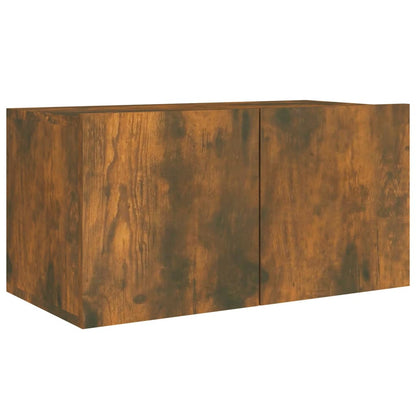 Set di Mobili Porta TV 4 pz Rovere Fumo in Legno Multistrato - homemem39