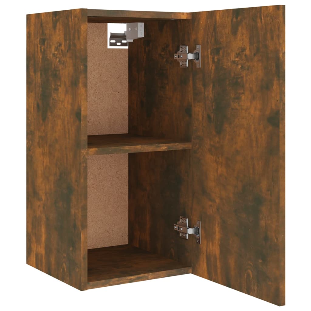 Set di Mobili Porta TV 4 pz Rovere Fumo in Legno Multistrato - homemem39