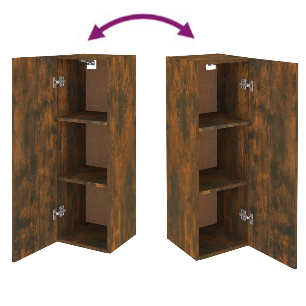 Set di Mobili Porta TV 5 pz Rovere Fumo in Legno Multistrato - homemem39