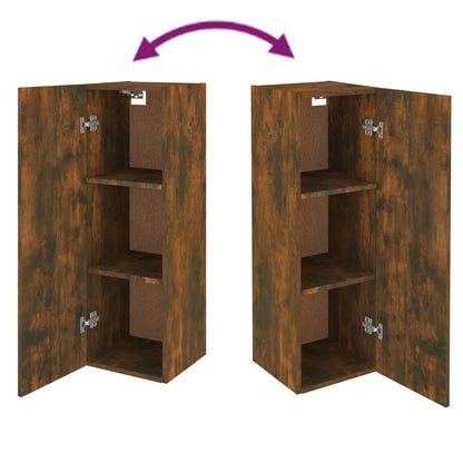 Set di Mobili Porta TV 5 pz Rovere Fumo in Legno Multistrato - homemem39