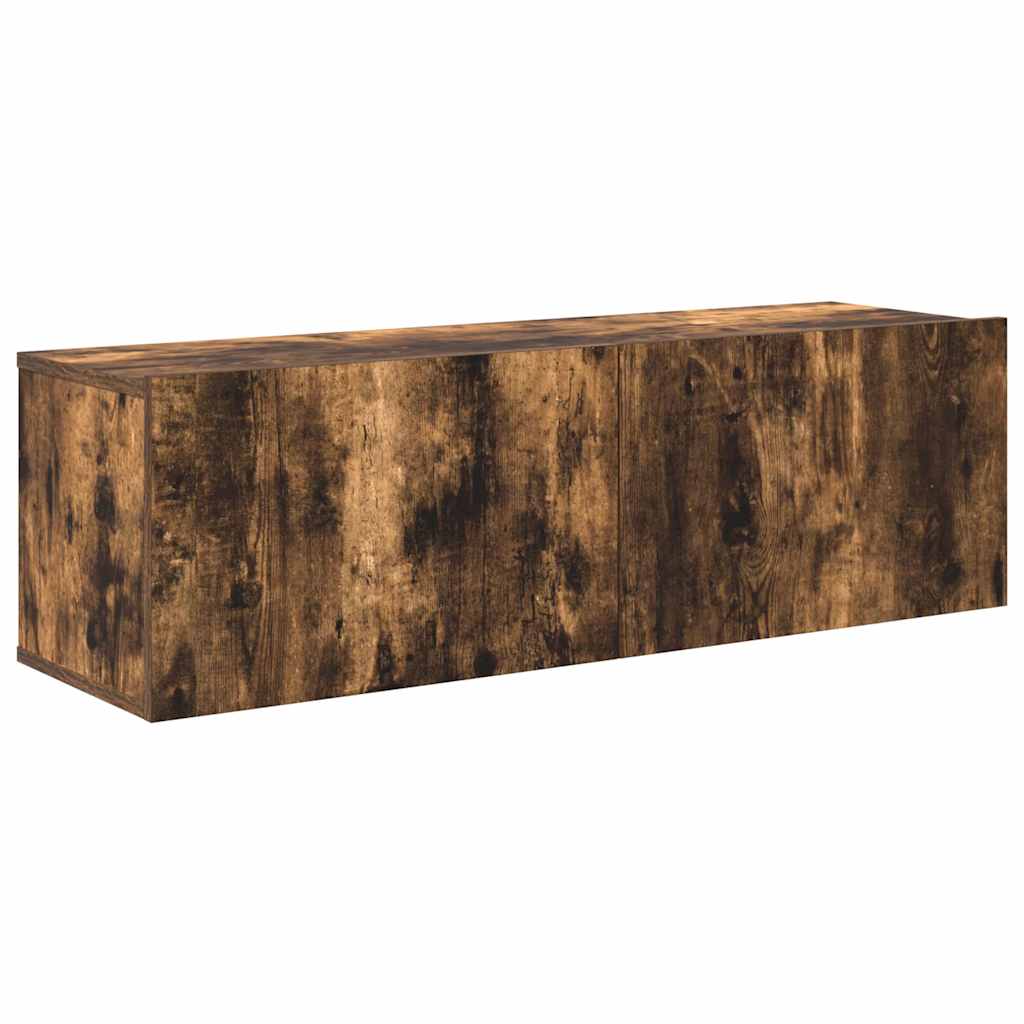 Set Mobili Porta TV 3 pz Rovere Fumo in Legno Multistrato