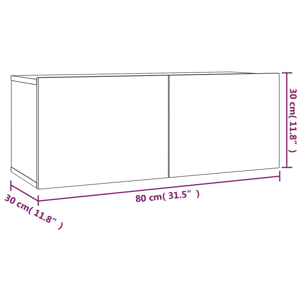 Set Mobili Porta TV 2 pz Rovere Marrone in Legno Multistrato