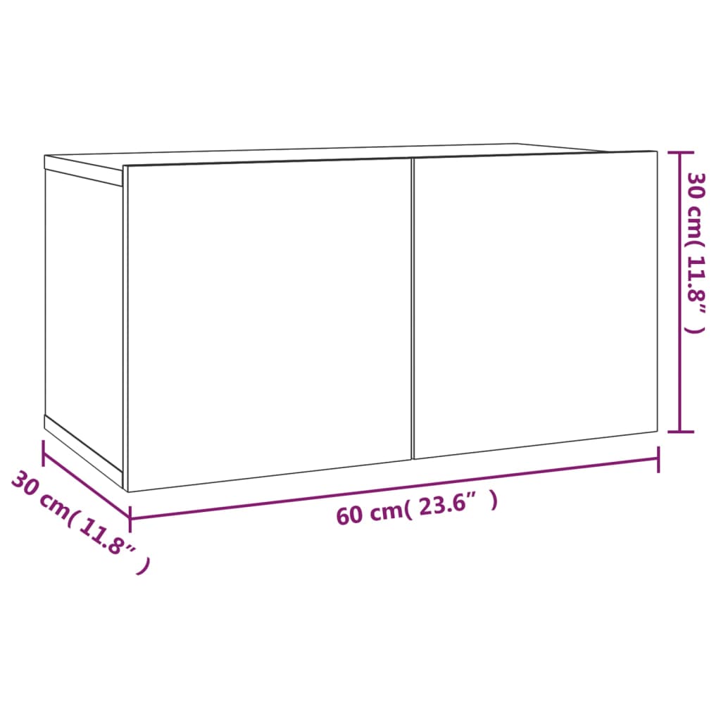 Set Mobili Porta TV 2 pz Rovere Marrone in Legno Multistrato