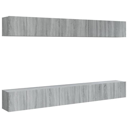 Mobili Porta TV 8pz Grigio Sonoma 60x30x30 cm Legno Multistrato - homemem39