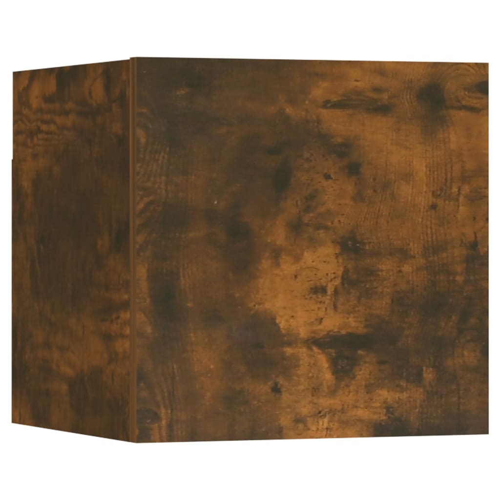 Armadietti TV a Parete 8 pz Rovere Fumo 30,5x30x30 cm - homemem39