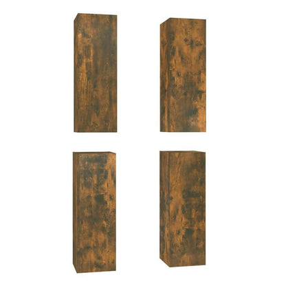 Mobili TV 4 pz 30,5x30x90 cm in legno multistrato