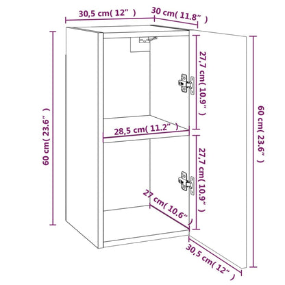 Mobili TV 7 pz Rovere Marrone 30,5x30x60cm in Legno Multistrato - homemem39
