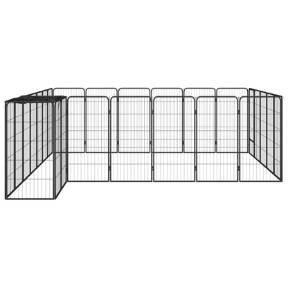 Box Cani 26 Pannelli Nero 50x100 cm Acciaio Verniciato Polvere | homemem39