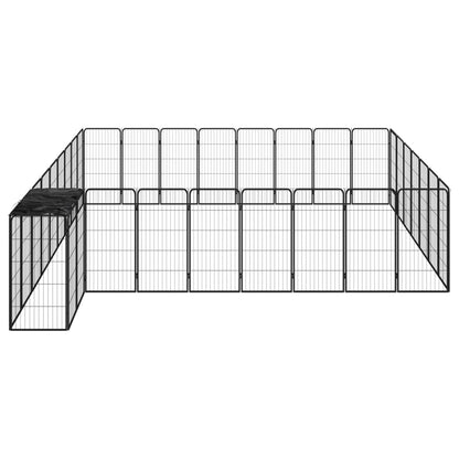 Box Cani 34 Pannelli Nero 50x100 cm Acciaio Verniciato Polvere | homemem39