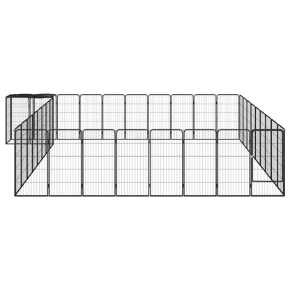 Box Cani 38 Pannelli Nero 50x100 cm Acciaio Verniciato Polvere | homemem39