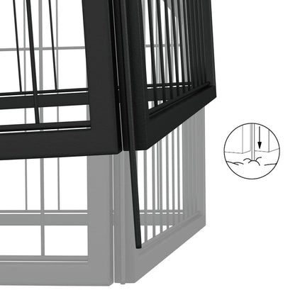 Box Cani 42 Pannelli Nero 50x100 cm Acciaio Verniciato Polvere | homemem39