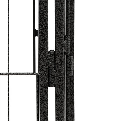 Box Cani 20 Pannelli Nero 100x50 cm Acciaio Verniciato Polvere | homemem39