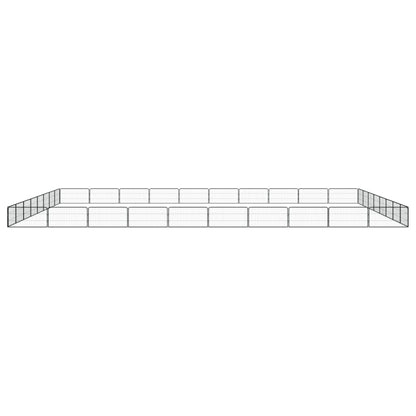 Box Cani 36 Pannelli Nero 100x50 cm Acciaio Verniciato Polvere - homemem39