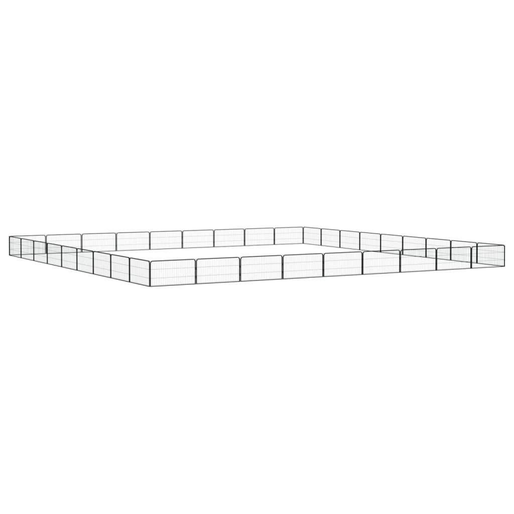 Box Cani 36 Pannelli Nero 100x50 cm Acciaio Verniciato Polvere | homemem39