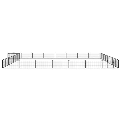 Box Cani 32 Pannelli Nero 100x50 cm Acciaio Verniciato Polvere | homemem39