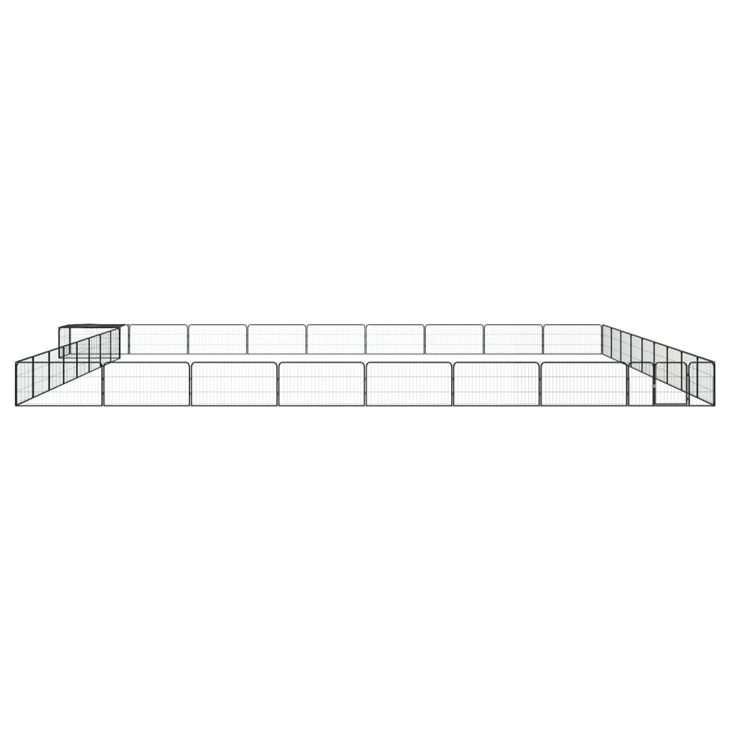Box Cani 36 Pannelli Nero 100x50 cm Acciaio Verniciato Polvere | homemem39