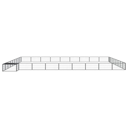 Box Cani 36 Pannelli Nero 100x50 cm Acciaio Verniciato Polvere | homemem39