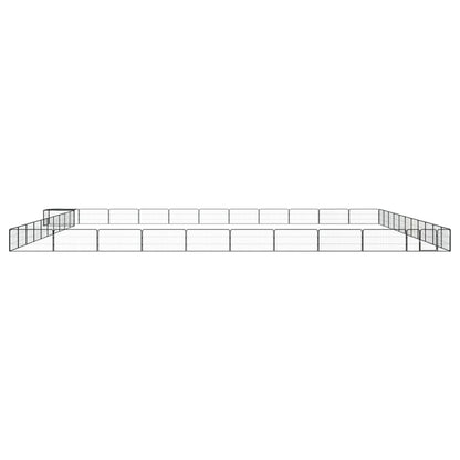 Box Cani 44 Pannelli Nero 100x50 cm Acciaio Verniciato Polvere | homemem39