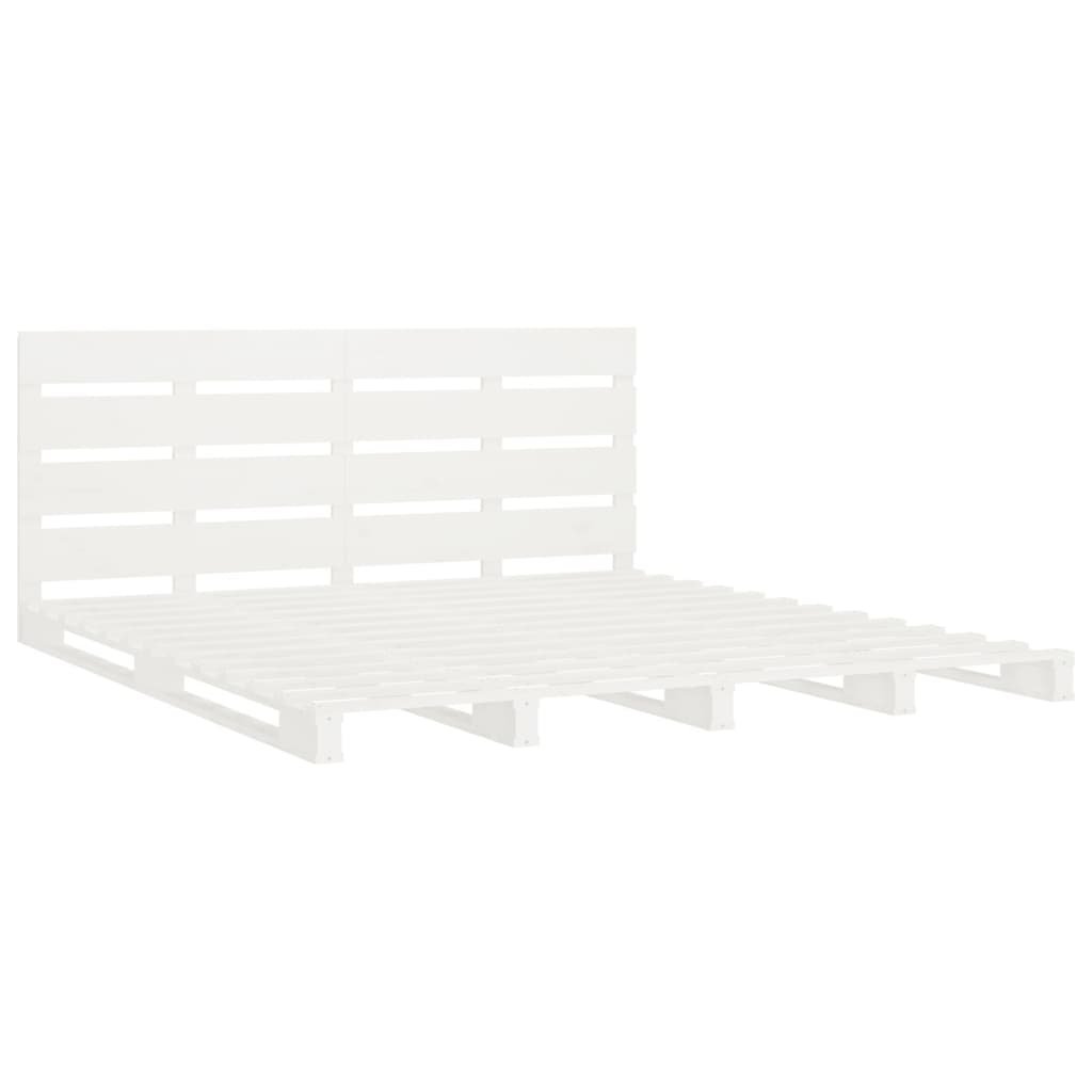 Giroletto senza Materasso Bianco 140x200 cm Legno Massello Pino | homemem39