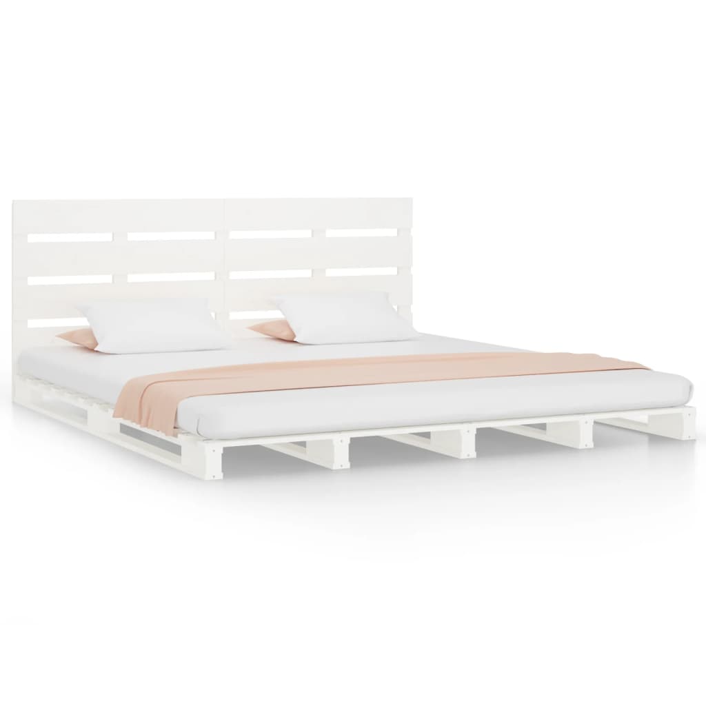 Giroletto senza Materasso Bianco 160x200 cm Legno Massello Pino | homemem39