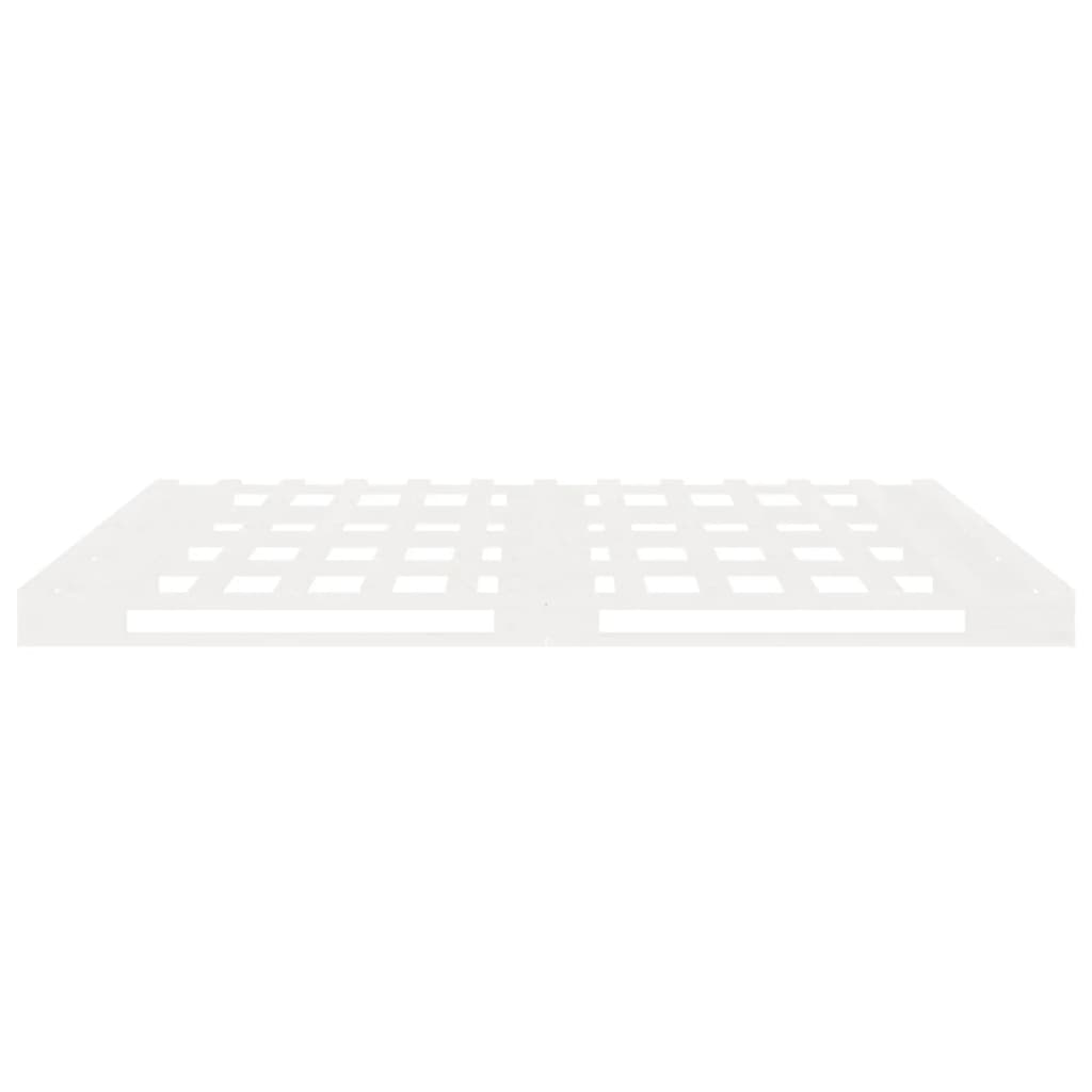 Giroletto senza Materasso Bianco 200x200 cm Legno Massello Pino | homemem39
