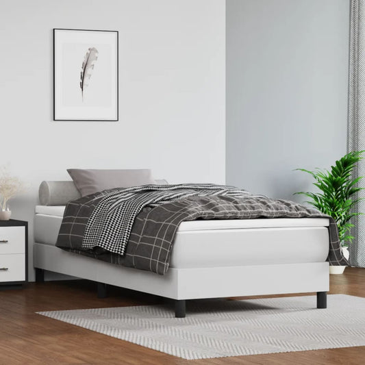 Materasso a Molle Bianco 80x200x20 cm in Similpelle - homemem39