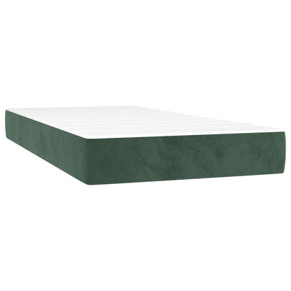 Materasso a Molle Verde Scuro 80x200x20 cm in Velluto - homemem39