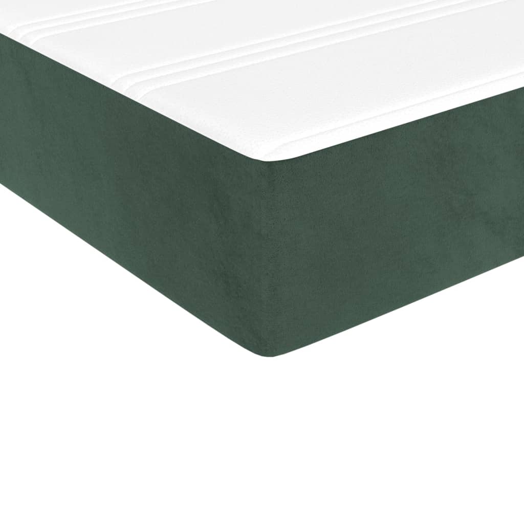 Materasso a Molle Verde Scuro 80x200x20 cm in Velluto - homemem39