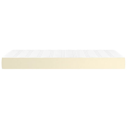 Materasso a Molle Insacchettate Rigidità Media Crema 90x190x20cm in Similpelle