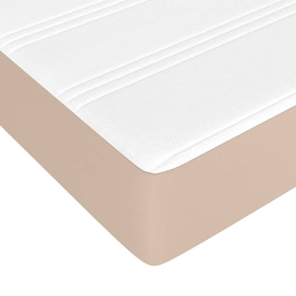 Cappuccino Spring Mattress 90x190x20 cm in imitation leather