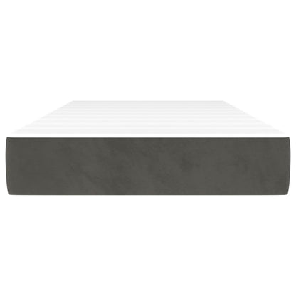 Materasso a Molle Grigio Scuro 90x200x20 cm in Velluto - homemem39