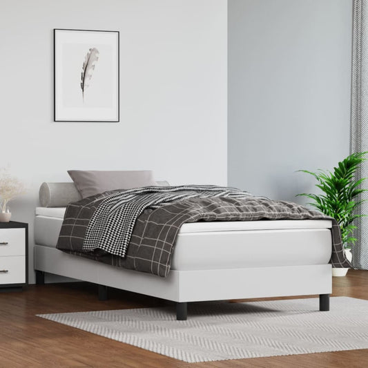 Materasso a Molle Bianco 100x200x20 cm in Similpelle - homemem39