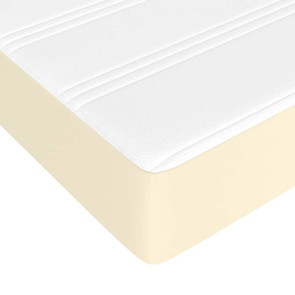 Materasso a Molle Crema 100x200x20 cm in Similpelle - homemem39