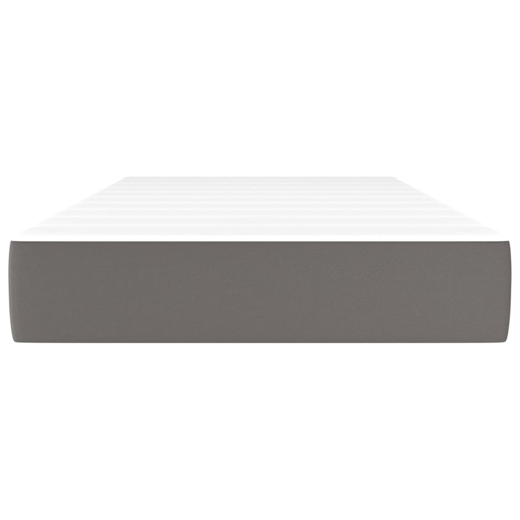 Materasso a Molle Grigio 100x200x20 cm in Similpelle - homemem39